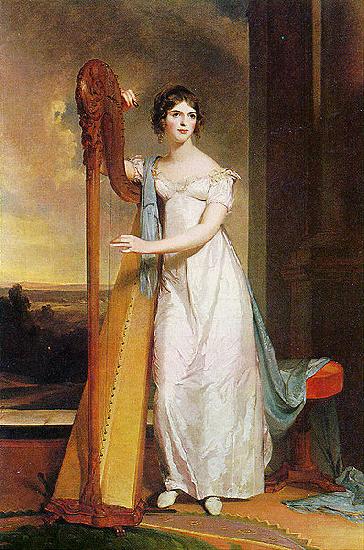 Thomas Sully Eliza Ridgely with a Harp Sweden oil painting art